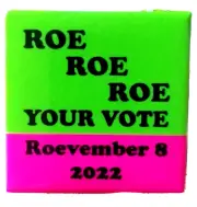 ROE ROE ROE YOUR VOTE - Roevember 8 2022 - Used to encourage pro-choice voting.