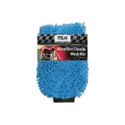 Microfibre Chenille Noodle Wash Mitt Blue - Lint Free Streak And Scratch
