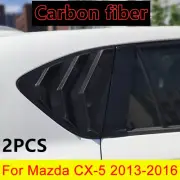 Carbon Fiber Rear Side Window Shutters Louvers Trim for Mazda CX-5 CX5 2013-2016 (for: Mazda)