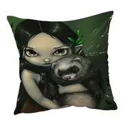 Fantasy Art Ferret and His Fairy Cushion Cover