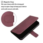 Closure Case with Flip Wallet Stand Function Cover for Samsung Galaxy S23 Fe - Red