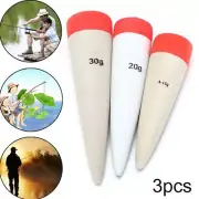 3pcs Portable Buoyancy Plastic Bobber Eva Foam Ball Boia Fishing Float