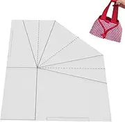 Foldable Food Basket Sewing Template Fabric, DIY Acrylic Transparent Handbag Sewing Template, Tote Bag Handbag Quilting Template Sewing Ruler for Bag Making (25.4cm / 10in)