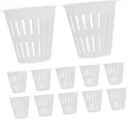 Toddmomy - Hydroponic Baskets 12 Pack Mini Pots Mesh Net Cup Plant Containers for