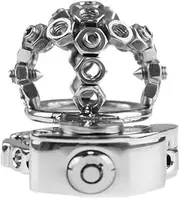 Chastity Device Chastity Cage Adustable Ring Size Invisible Lock Cock Cage Penis Cage Sex Metal Chastity Cage Hollow Cage For Male
