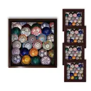 Wooden Serving and Coster Combo Tray for Serving , Table Decoration (C)