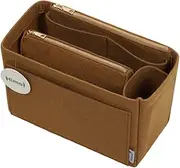 [Himai] Purse Organizer Insert, Handbag Organizer, Bag in Bag Organizer, Perfect for Speedy Neverfull and More, 5 Sizes (X-Large, Lighting Coffee)