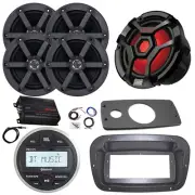 JBL Marine Radio, Spa Bezel, Adapter,ANT,Amp,Kit, LED Sub, 4x 6.5" Black Speaker