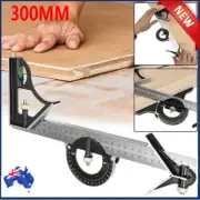 12" Adjustable Engineers Combination Try Square Set Right Angle Ruler Measuring