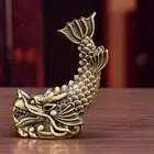 Chinese Feng Shui Decor Brass Statue Chi Wen for Desk Office Spring Festival