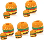 Gatuida 5 Sets Charging Head Protective Cover Charger Protector Cute Charger Adapter Protector USB c Charge Cable Cartoon Burger Case USB Charging Cable Charger Box Silica Gel 3D Data Line