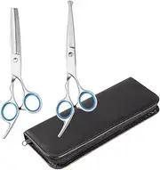Pet Hair Trimming Scissors Set 2pcs Stainless Steel Grooming Scissors Beauty Kit for Dog Cat Safe Round Tips