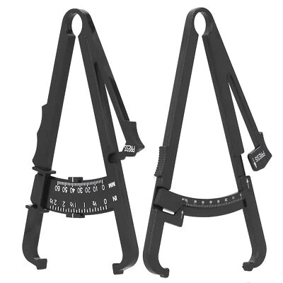 Black Plastic Body Fat Caliper Unisex Skinfold Caliper Body Fat Measurement HR6