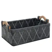 Storage Basket Small Bins for Shelves Cute Containers for Books Magazines Key...