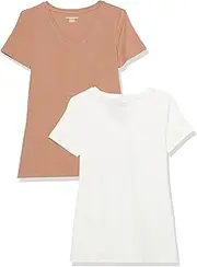 Amazon Essentials Women's Classic-Fit Short-Sleeve V-Neck