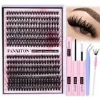FANXITON DIY Lash Extension Kit - Volume Clusters 40D+50D D Curl Individual L...