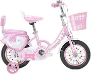 [Generic] Kids Bike 12-20in for Girls Ages 3-13 with Basket & Protective Net