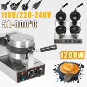 110-240V 1200W UFO Hamburger Waffle Maker Ice Cream Machine Panini Press Baker