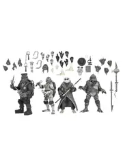 Turtles Black & White 4-Pack - 7" Action Figures - Teenage Mutant Ninja Turtles x Universal Monsters - NECA Collectibles
