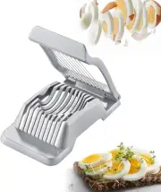 Egg Slicer for Hard Boiled Eggs, Heavy Duty Strawberry Slicer Cutter, Stainless
