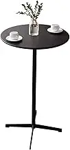 Counter Bar Height Table, Round Side Black Nightstand Coffee End Table, Bedside Dining Table for Home Office Pub Bistro Cocktail