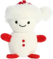 Aurora - Mini White Holiday - Land of Lils 5" Lil' Cane - Festive Stuffed Animal
