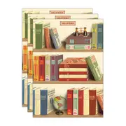 3x Cavallini Paper Poster Prints/Gift Wrap Wall Art Decor 50x70cm Library Books