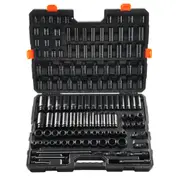 Impact Sockets Set 130PCS 6-Point 3/8" & 1/2" Drive Bit Ratchet Tool Kit