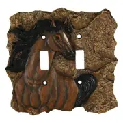 Rivers Edge Products Standard Light Switch Cover Plate, 2 Toggle Switch, With