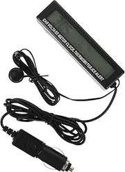 HEALEEP 1Pc LED Car Clock Clock with Voltmeter High Brightness Display Energy Efficient for Vehicle Interiors Durable Design