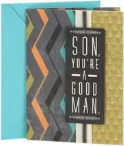 Hallmark Birthday Greeting Card to Son (Good Man, Great Son)