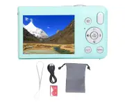 Digital Camera 8K HD 68MP 2.7in Screen 16X Zoom Timer Shoot Beauty Filter Video Recording Compact Digital Camera Green