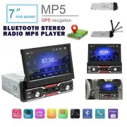 Car MP5 Player 7in Bluetooth Retractable Screen GPS Stereo Radio USB AUX FM (for: MG)