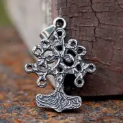 Viking Tree of Life Necklace Stainless Steel Pendant Necklace