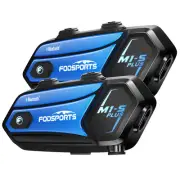 2X Fodsports M1-S Plus Motorcycle Bluetooth Headset 10Rider Group Helmet System