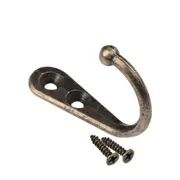 Wall Hooks Hanger Decorative Vintage Coat Rack Screw Mount Hanging Hat Clothes Robe Holder Closet Mounted Metal Towel Keys Bag Backpack Bronze