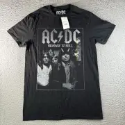 NWT AC/DC Highway to Hell Graphic T-Shirt Black Size S
