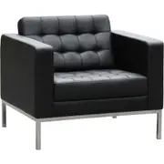 COMO LOUNGE Single W880 x D770 x H750mm Black Leather