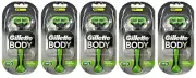 Gillette Body Razor Handle - Holds Body, Venus, & Mach3 Blades (5 Pack)