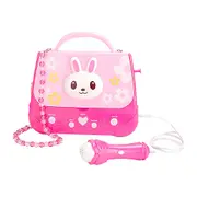 Kids Portable Karaoke Machine Karaoke Player Musical Bag with Microphone - Pink