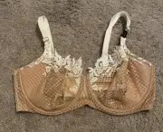 Victoria's Secret Dream Angels Push-up w/o Padding Bra Nude Mesh Applique 36DD