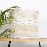 Linen Connections Monochrome Cushion Cover Multi colour Weave 'Shaggy' Beni Ourain Style Cushion Cover - Berber Style Cushion Cover - 008