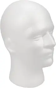 Foam Head For Hat Display - Cosmetics Model Head Wig Display | Foam Wig Head Display Stand, Multipurpose Portable Head- Model For- Hats