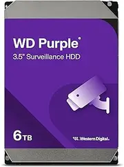 Western Digital WD64PURZ-AJP Internal Hard Drive 6TB CMR 3.5 inch SATA Cache 256 MB Monitoring System
