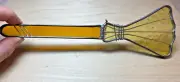 Handcrafted Stained Glass 8" Witch's Broom - Unique Only One Available
