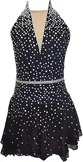 [Zagitova] Figure Skating Dress for Girls Open Back Women Competition Performance Dance Outfits with Shiny Rhinestone