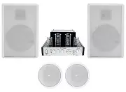 Tube Amplifier Home Theater Receiver+(2) JBL Ceiling+(2) Rockville Wall Speakers