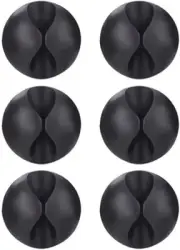 6 Pack Cable Tidy Clips, Black