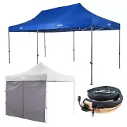 Adventure Kings Gazebo 6mx3m + Side Wall 2.85x2.85m + LED Strip Light 1.3m