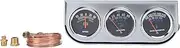 Autometer Gauges, 2in/52mm 3?in?1 Oil Pressure Gauge Temperature Gauge Ammeter Gauge Auto Gauges with Lights, High Sensitivity Universal Car Gauges for 12V Vehicles